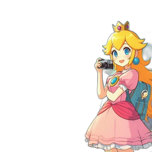 dress, crown, staff, weapon, pixel art, concept art, 3d render, anime transparent PNG cut-out