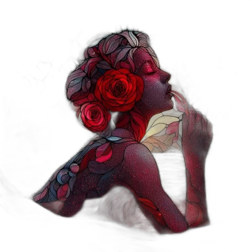 flower, mask, crown, jewelry, fantasy art, concept art, watercolor, photorealistic transparent PNG cut-out