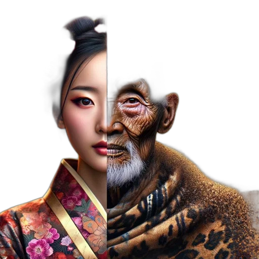 face, mask, animal, creature, photorealistic, fantasy art, concept art, 3d render transparent PNG cut-out