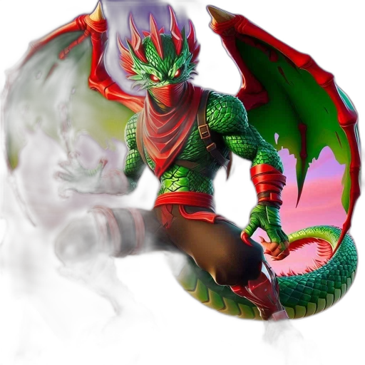 dragon, creature, mask, staff, fantasy art, concept art, 3d render, pixel art transparent PNG cut-out