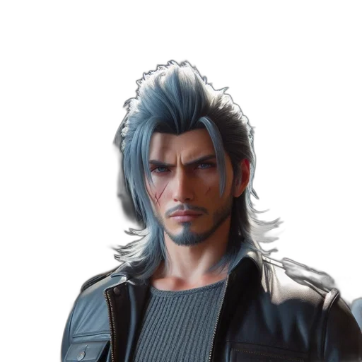 jacket, hair, 3d render, concept art, anime, cartoon, individual, distinctive transparent PNG cut-out