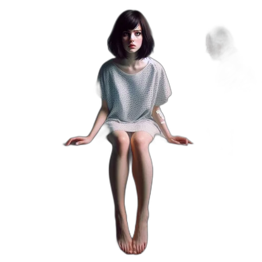 dress, creature, face, umbrella, concept art, photorealistic, pixel art, 3d render transparent PNG cut-out
