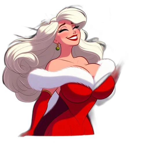 dress, crown, cartoon, concept art, fantasy art, comic book art, red, royal transparent PNG cut-out