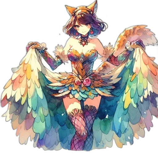 staff, dress, mask, crown, fantasy art, concept art, pixel art, watercolor transparent PNG cut-out