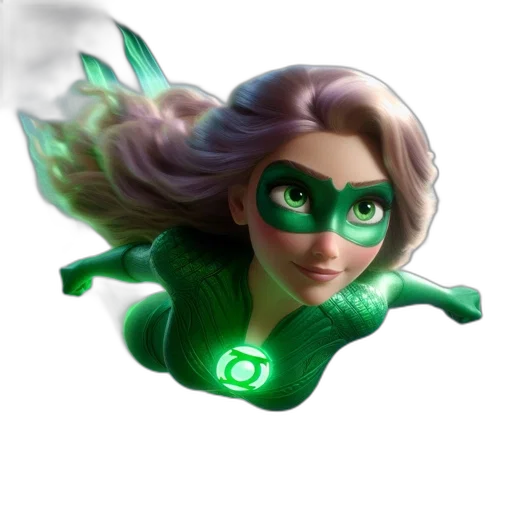 mask, staff, comic book art, 3d render, concept art, fantasy art, green, animated transparent PNG cut-out