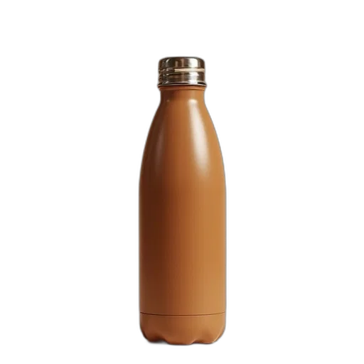 bottle, dress, food, hair, 3d render, earth tones, golden, camel transparent PNG cut-out