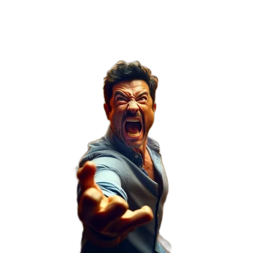 face, staff, weapon, 3d render, concept art, comic book art, pixel art, man transparent PNG cut-out