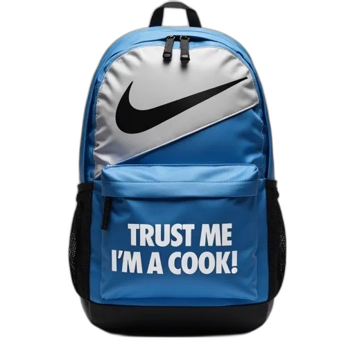 food, jacket, grey, blue, nike, backpack, black, swoosh transparent PNG cut-out