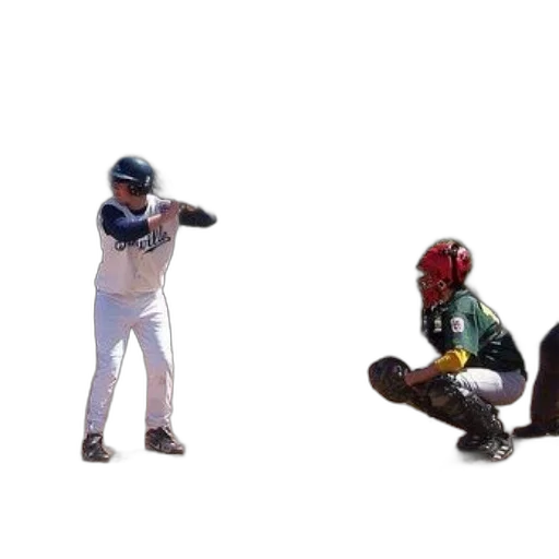 baseball, player, white, uniform, holding, bat, while, another transparent PNG cut-out
