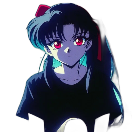 staff, face, robot, jacket, vaporwave, anime, cyberpunk, pixel art transparent PNG cut-out