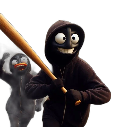 mask, staff, jacket, concept art, 3d render, cartoon, energetic, crowd transparent PNG cut-out