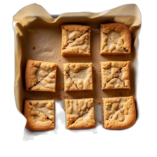 food, crown, overhead, view, peanut, butter, cookie, bars transparent PNG cut-out