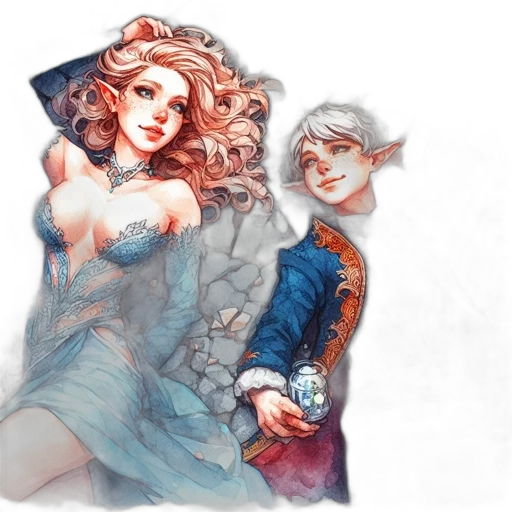 fantasy art, watercolor, concept art, pixel art, underwater, snow, fire, blue transparent PNG cut-out