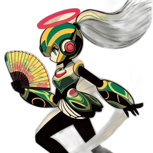 mask, staff, robot, concept art, anime, fantasy art, cartoon, animated transparent PNG cut-out