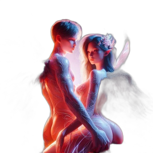 concept art, fantasy art, photorealistic, comic book art, underwater, neon lights, outer space, fire transparent PNG cut-out