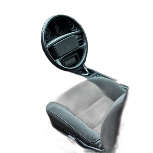 car, furniture, robot, 3d render, photorealistic, interior, focus, driver transparent PNG cut-out