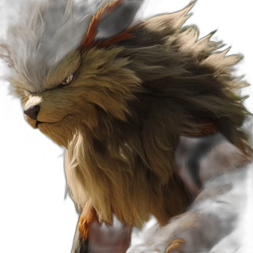 dragon, hair, creature, animal, fantasy art, concept art, photorealistic, 3d render transparent PNG cut-out