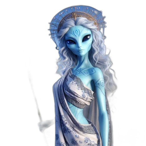 staff, concept art, fantasy art, 3d render, photorealistic, outer space, blue, alien-like transparent PNG cut-out