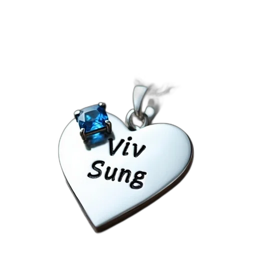 jewelry, 3d render, concept art, silver, necklace, heart-shaped, pendant, featuring transparent PNG cut-out