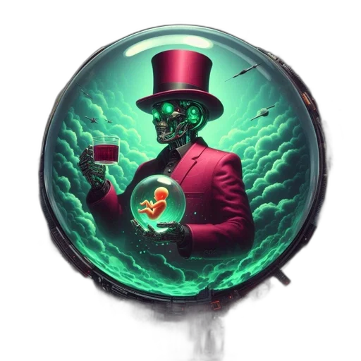 hat, mask, staff, umbrella, concept art, fantasy art, comic book art, pixel art transparent PNG cut-out