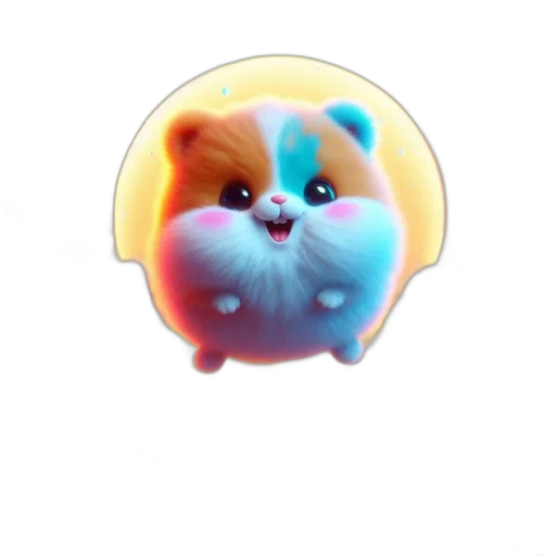 creature, animal, staff, face, 3d render, vaporwave, concept art, photorealistic transparent PNG cut-out