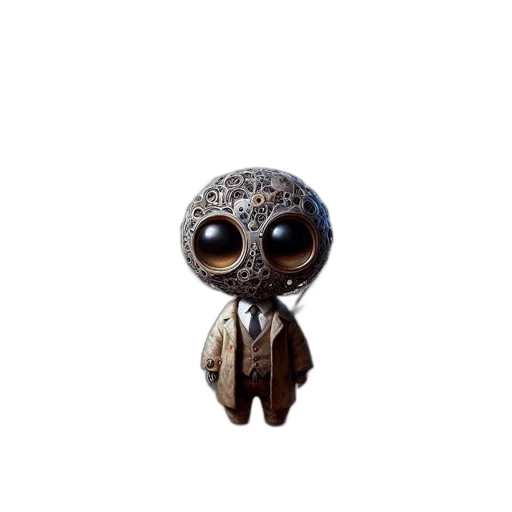 jewelry, staff, creature, mask, 3d render, concept art, character, gear-like transparent PNG cut-out