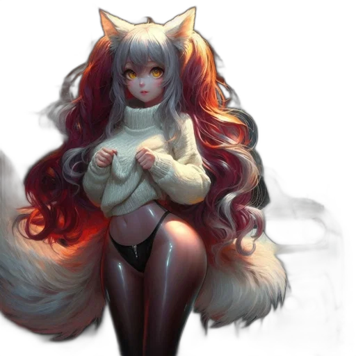 staff, animal, creature, fantasy art, concept art, anime, pixel art, monochrome transparent PNG cut-out