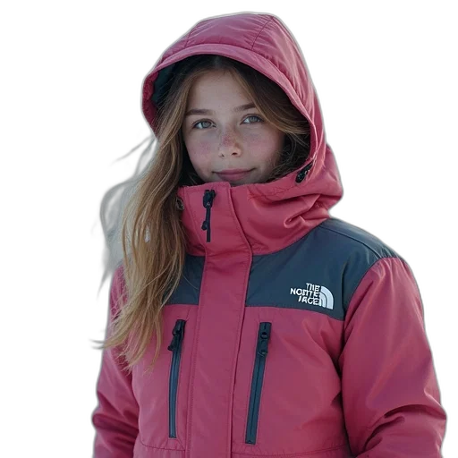 jacket, face, 3d render, photorealistic, snow, north, girls, osolbery transparent PNG cut-out
