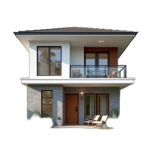 building, furniture, 3d render, photorealistic, concept art, earth tones, front, elevation transparent PNG cut-out