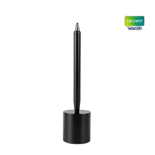 staff, black, stylus, pen, silver, tip, placed, cylindrical transparent PNG cut-out