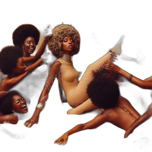 hair, concept art, image, featuring, gathering, people, primarily, women transparent PNG cut-out