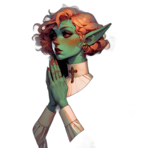 staff, creature, mask, face, concept art, fantasy art, watercolor, pixel art transparent PNG cut-out