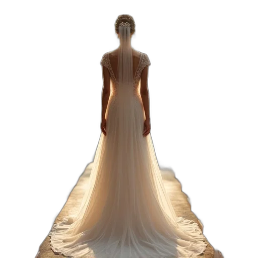 dress, crown, jewelry, 3d render transparent PNG cut-out