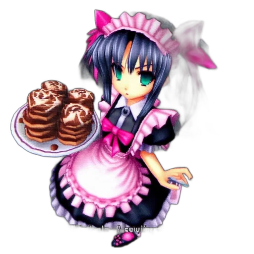 food, staff, dress, pixel art, anime, 3d render, cartoon, animated transparent PNG cut-out