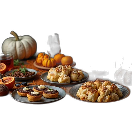 food, table, horrors, halloween transparent PNG cut-out