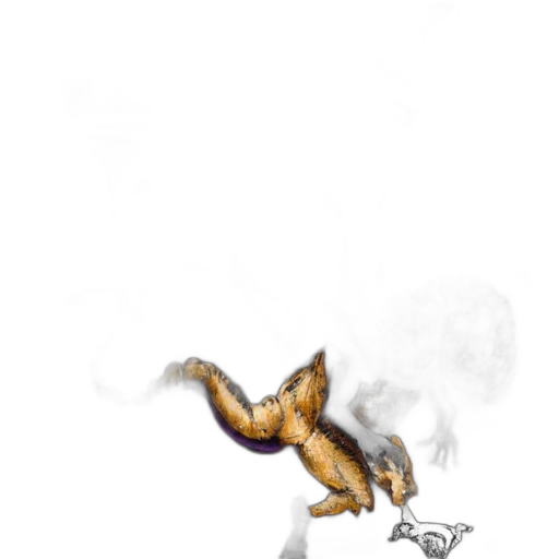 dragon, animal, creature, staff transparent PNG cut-out