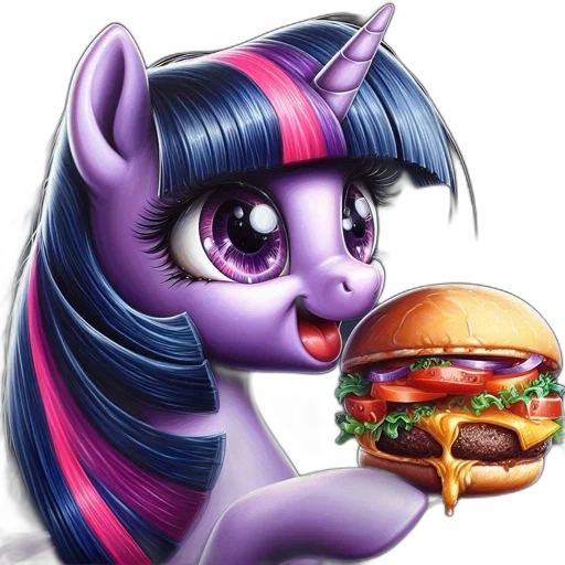 food, animal, photorealistic, vaporwave, 3d render, fantasy art, colorful, illustration transparent PNG cut-out