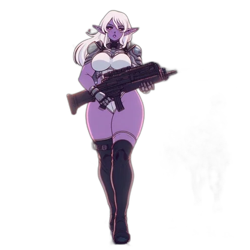 weapon, robot, staff, concept art, pixel art, cyberpunk, anime, pastel transparent PNG cut-out