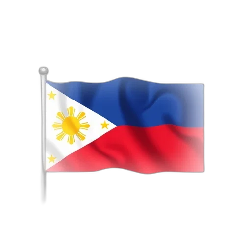 philippines, flag, vector, illustration, white, background transparent PNG cut-out