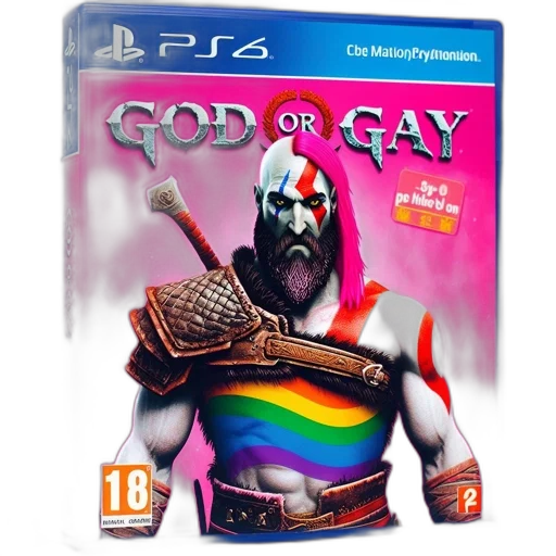 concept art, cyberpunk, 3d render, game, cover, god, gay, features transparent PNG cut-out
