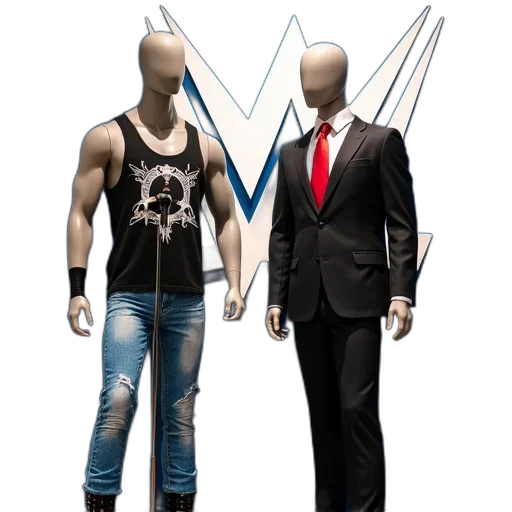 jacket, concept art, mannequin, dressed, wrestler, microphone, hand, standing transparent PNG cut-out