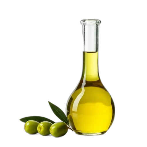 bottle, food, photorealistic, clear, glass, filled, olive, oil transparent PNG cut-out