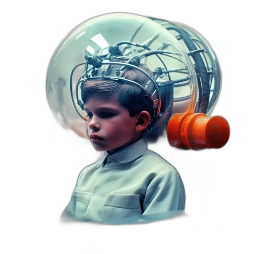crown, robot, hat, umbrella, concept art, 3d render, photorealistic, cyberpunk transparent PNG cut-out