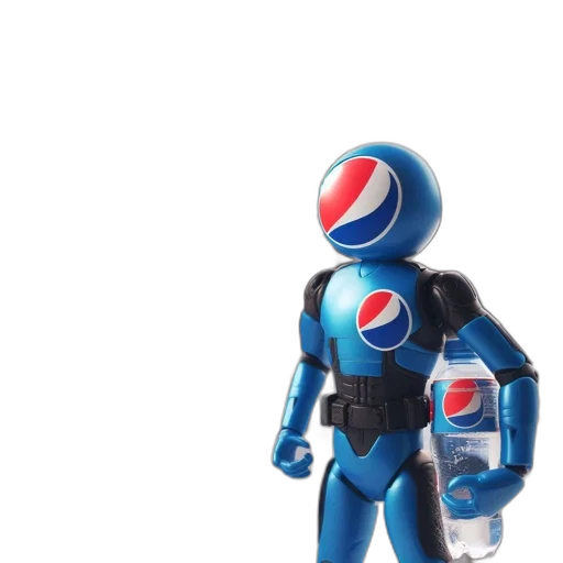 robot, bottle, food, weapon, 3d render, concept art, vaporwave, outer space transparent PNG cut-out