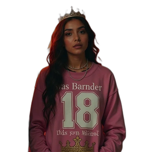 crown, jacket, 3d render, photorealistic transparent PNG cut-out