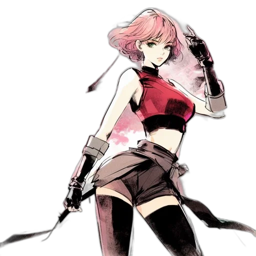 weapon, staff, sword, concept art, cyberpunk, anime, pixel art, red transparent PNG cut-out