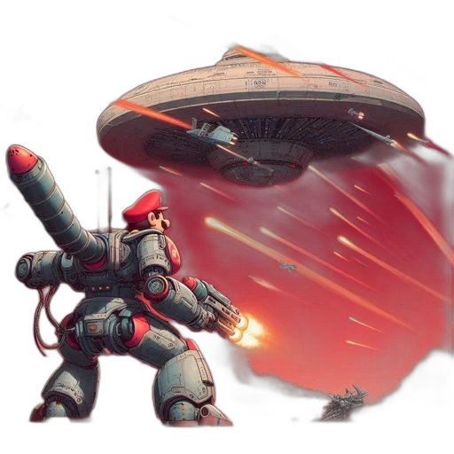 weapon, robot, staff, sword, concept art, fantasy art, pixel art, comic book art transparent PNG cut-out