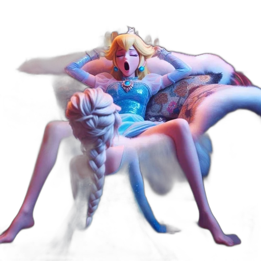 creature, furniture, dress, concept art, 3d render, fantasy art, vaporwave, underwater transparent PNG cut-out