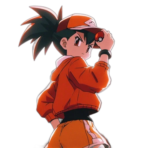 jacket, hat, staff, weapon, anime, concept art, pixel art, cartoon transparent PNG cut-out