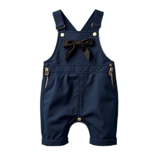 jacket, pair, dark, blue, baby, overalls, black, bow transparent PNG cut-out